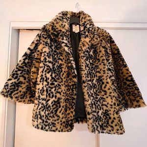 Tulle Leopard Print Swing Jacket - Size Medium